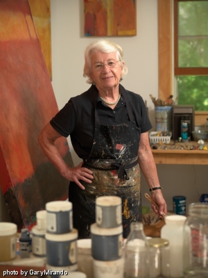 Marie Louise Rouff in her  Studio in Martha's Vineyard