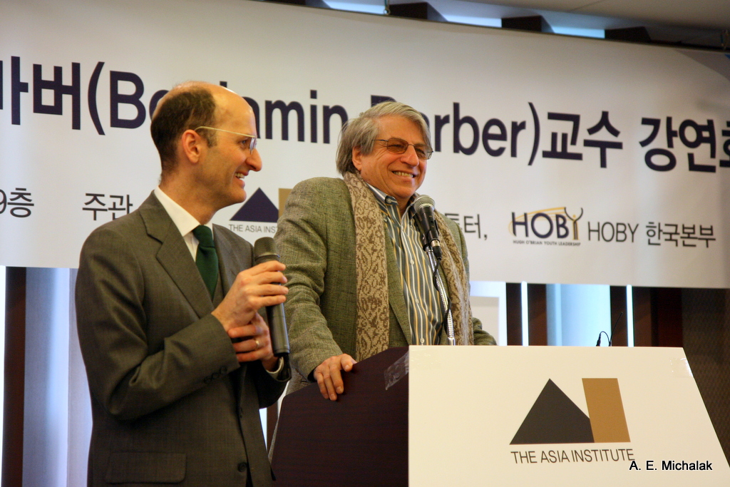 Asia Institute seminar with Benjamin Barber, author of 