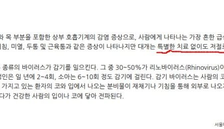 * 별별 얘기 – 감기 기록.